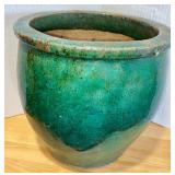 Large Green Ceramic Flower Pot