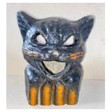 Vintage Halloween Paper Mache Black Cat