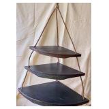 3 Tier Hanging Stenciled Shelf