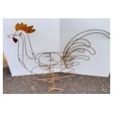 Wire Rooster Plant Stand