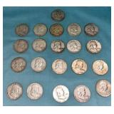 21 FRANKLIN HALF DOLLARS