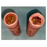 2 ROLLS UNCIRCULATED 1959 D PENNIES