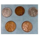 5 PENNIES STEEL, INDIAN HEAD