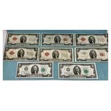 8-$2 BILLS INC RED SEAL