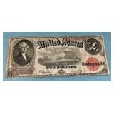LARGE $2 BILL-1917 WASHINGTON, DC