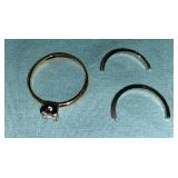 14K GOLD RING MISSING STONE