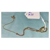 GOLD FILLED CHAIN W/ SYN. PEARL