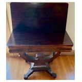 Mahogany Lyre Base Table