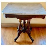 Walnut Marble Top Stand