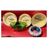Fish Plates & Glassware