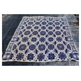 Blue & White Homespun Coverlet