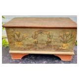Paint Decorated Blanket Chest