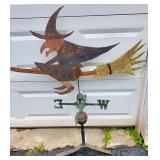 Flying Witch Weather Vane
