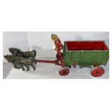 Folk Art Horses & Wagon