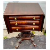 Drop-Leaf 3-Drawer Stand