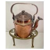 Copper Tea Pot w/ Stand