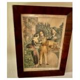 Currier & Ives Print- Original frame