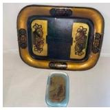 Stenciled Tray & Paperweight