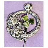 Sterling Kilt Pin w/ Stones