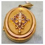 Gold Locket "Christmas 1875"