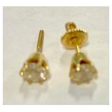 Diamond Earrings in 14 K Setting