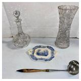 Cut Glass, Ladle, & Early platter