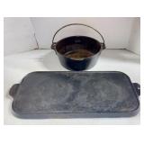 Cast Iron Griddle & Pot