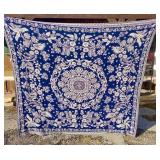 Blue & White home Spun Coverlet