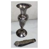 Sterling Knife & Bud Vase