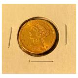 1903-S $5 Gold Coin