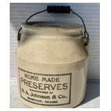 Stoneware Perservative Jar w/ Bale