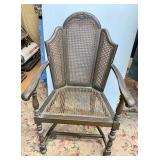Cane Back Wing Chair