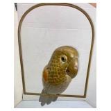 Large Copper Parrot On Swing