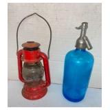 Lantern & Seltzer Bottle