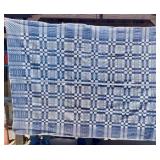Blue Homespun coverlet