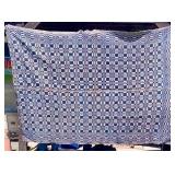 Blue Homespun coverlet