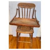 Oak High Chair