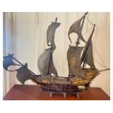 Ship Model w/ Leather Sails