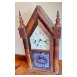 Mahogany Pillar Clock