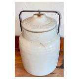 Covered Stoneware Jar