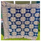 Blue Homespun Coverlet # 1