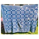 Blue homespun Coverlet # 2
