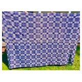 Blue homespun Coverlet # 3