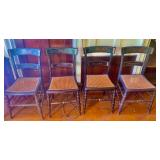 Set of 4 Hitchcock Chairs