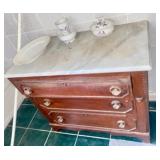 Walnut Dresser w/ Marble top