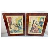 Framed Currier & Ives Prints