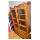 2 Door Oak bookcase