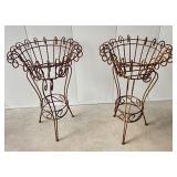 Pair of Wire Plant Stands