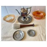 Pewter, Carnival Glass