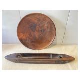 Wooden Plate & Shuttle